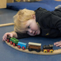 Indoor play train tracks
