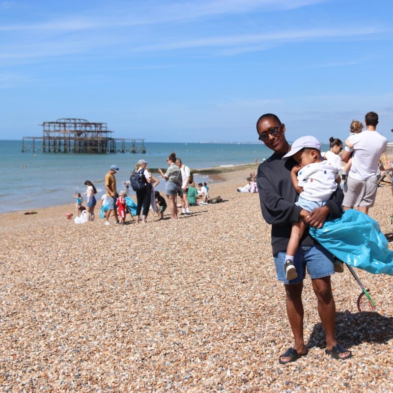 Hopscotch Brighton Beach Clean baby and mum